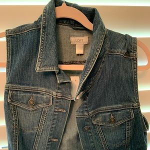 Loft Sleeveless Denim Jacket